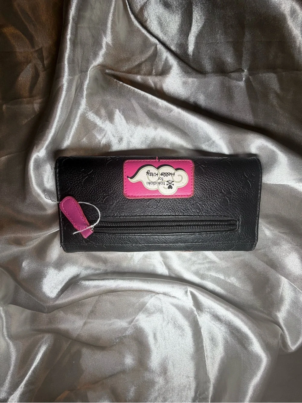 Hello Kitty black faux